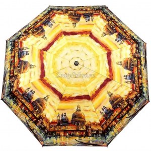 Яркий желтый зонт с Венецией, Три Слона, автомат, 3 сл.,арт.881 29